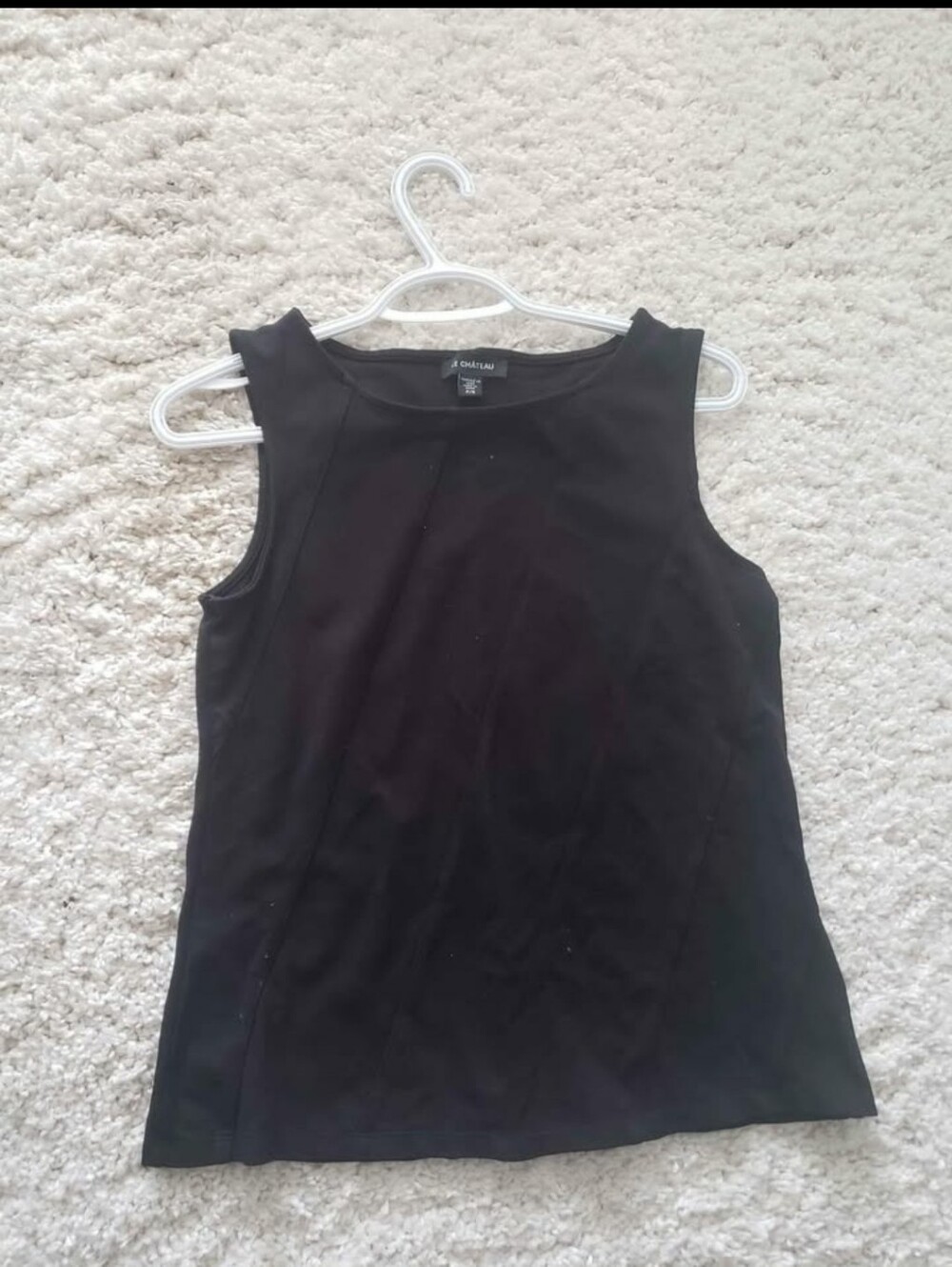 le chateau Black Sleeveless Crewneck Tank
